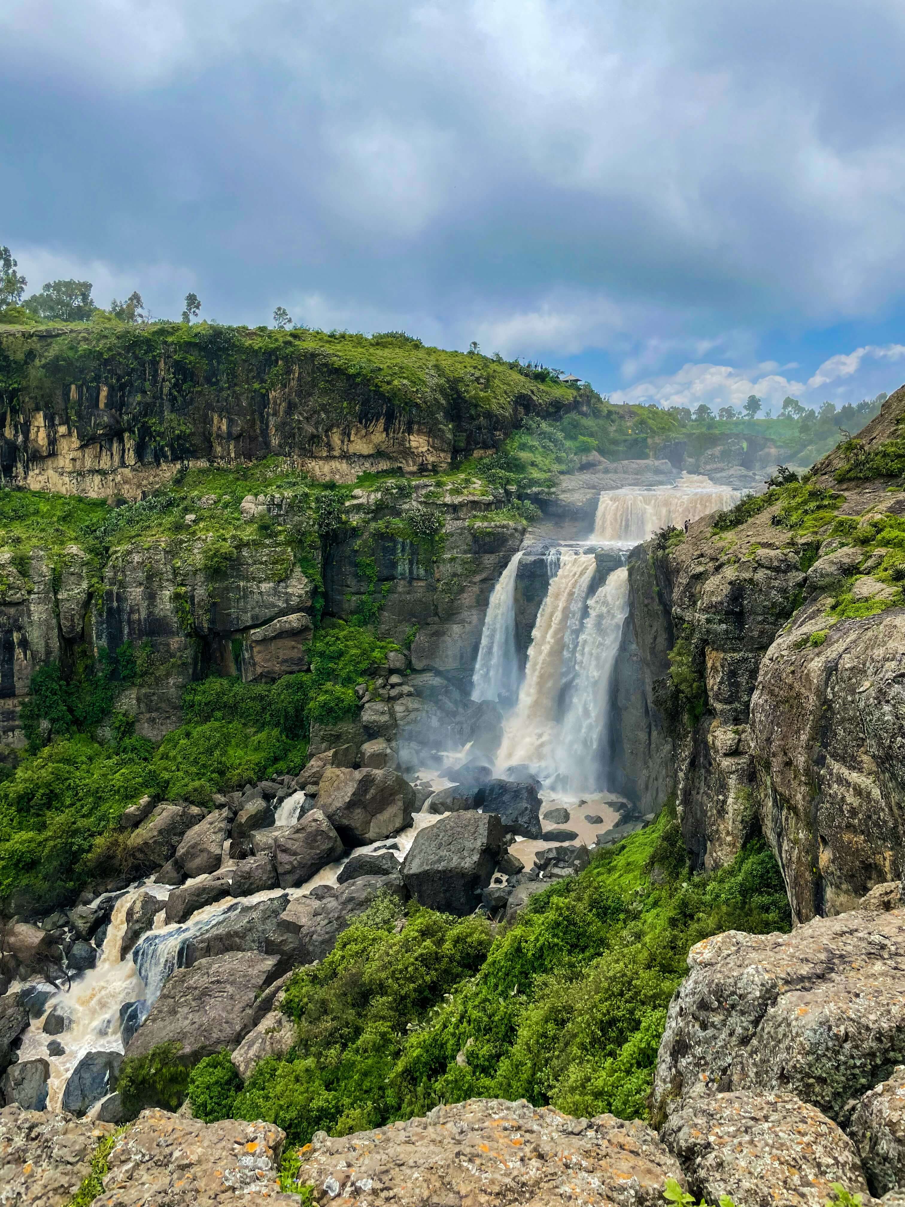 Blue Nile Falls thundering waterfall